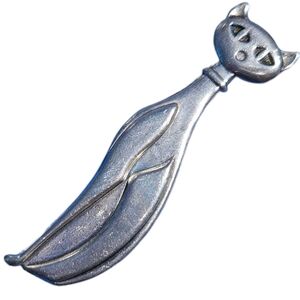 VTG Beau Craft Sterling Silver Cat Brooch